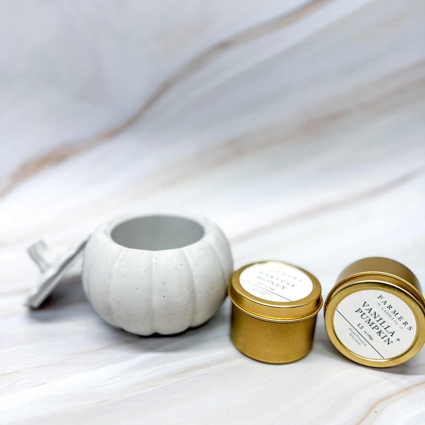 Concrete Pumpkin Tealight Holder
