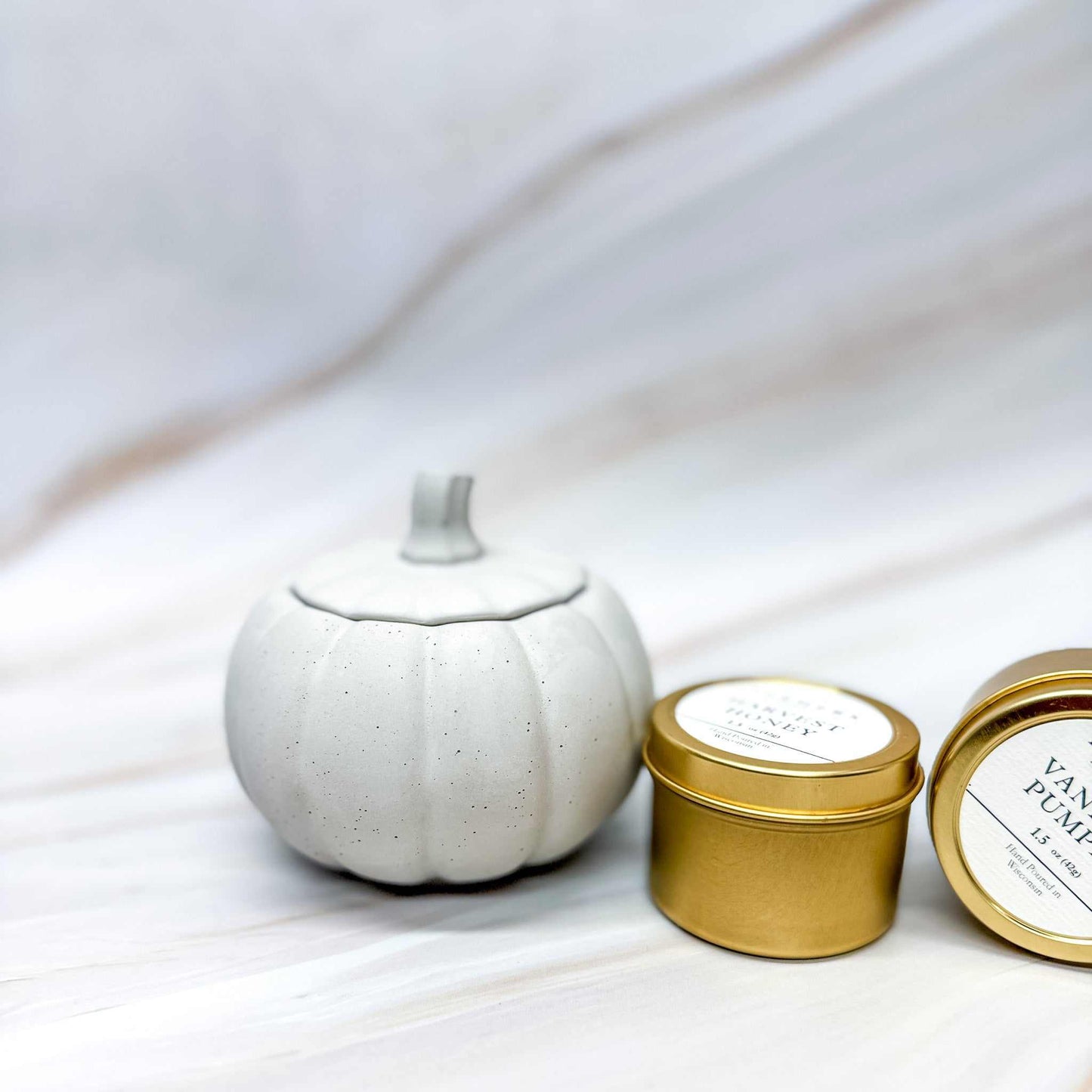 Concrete Pumpkin Tealight Holder