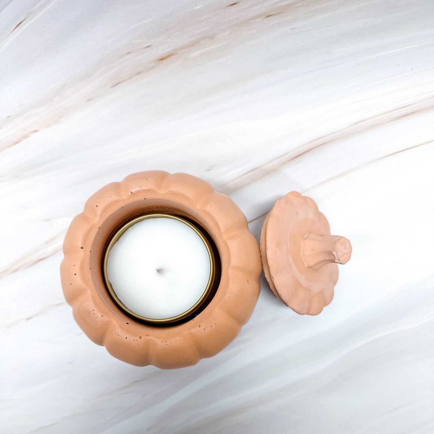 Concrete Pumpkin Tealight Holder