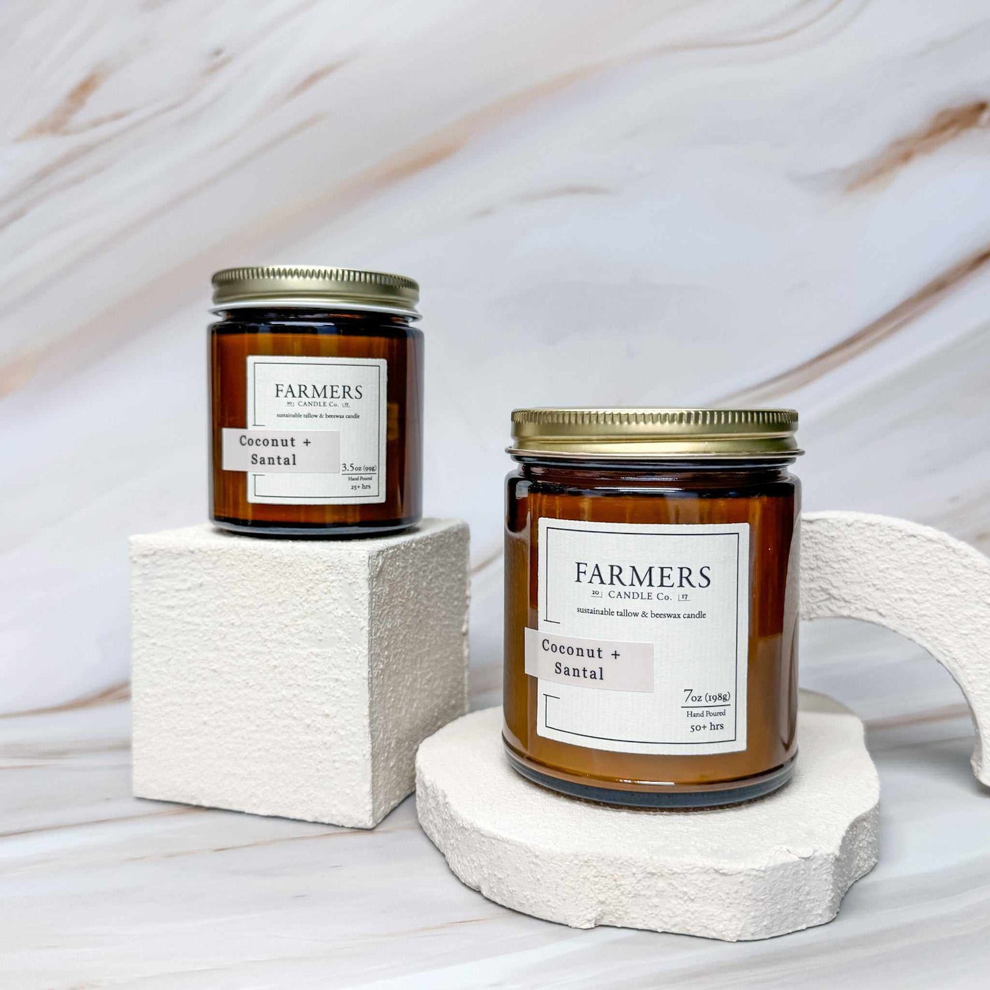 Sunlit tropical beach with turquoise waves and golden sand evoking Coconut + Santal scent ambiance